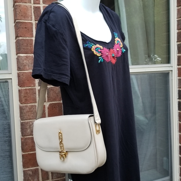 Vintage Rare CÉLINE TRIOMPHE Box Calf saddle shoulder crossbody handbag - Picture 11 of 16